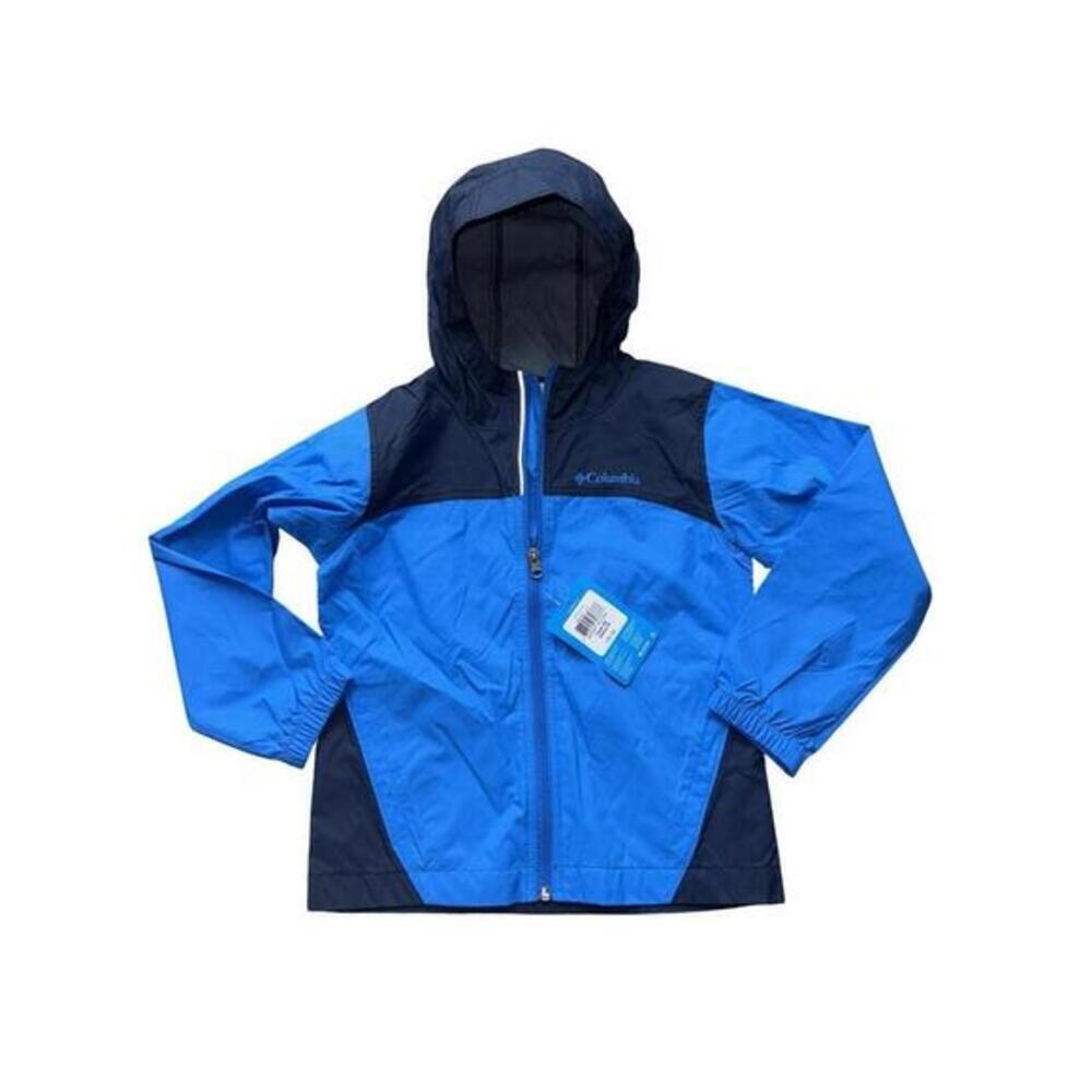 Columbia Windbreaker Jacket Youth XS Multi Nylon Long Sleeve Hooded Full Zip